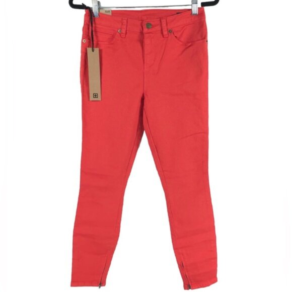 NWT KSUBI SPRAY ON LOBSTER MidRise 7/8 Skinny Leg Zip On Inner Leg Jeans Size 28